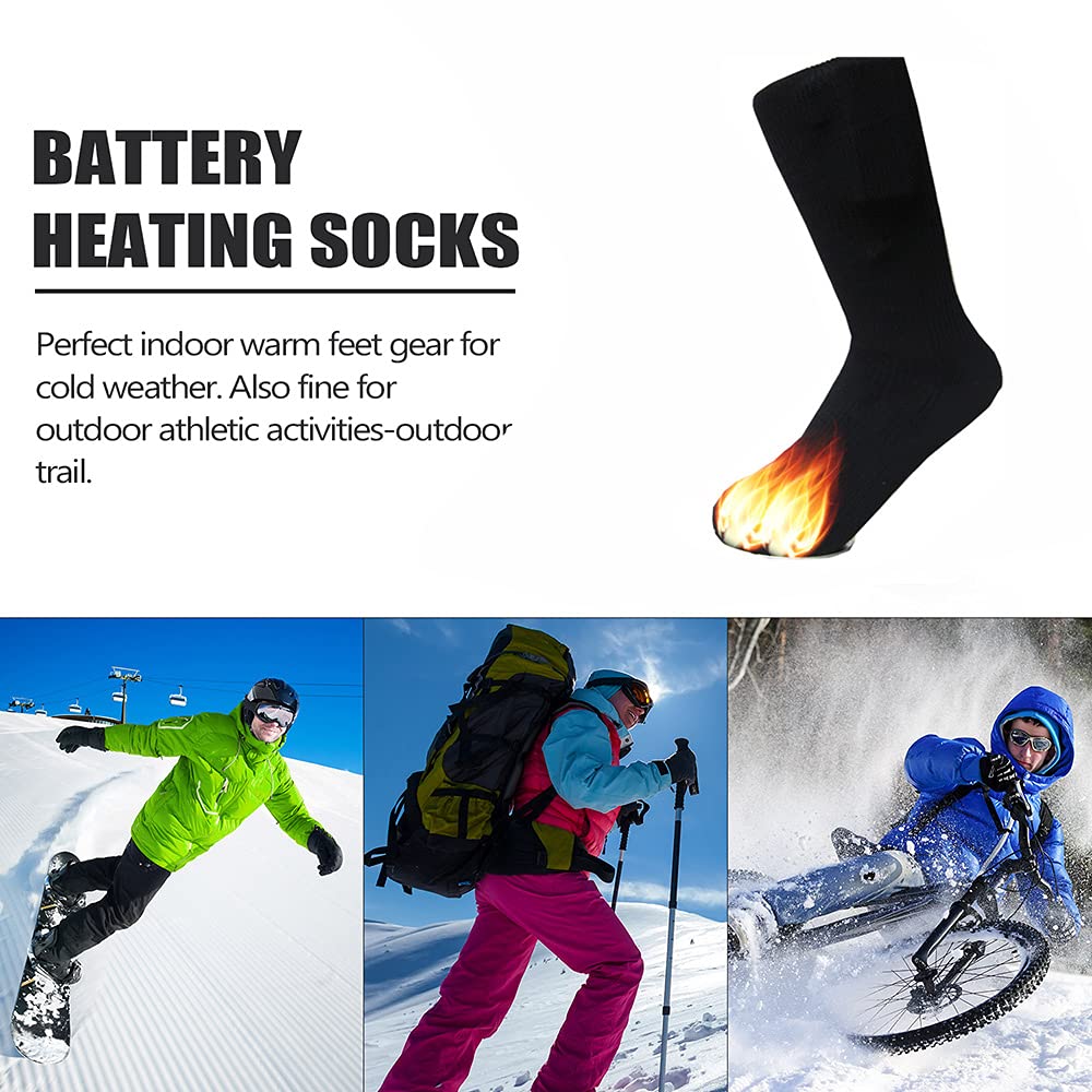 Rechargeable Heated Socks for Men & Women - Electric Thermal Warming Socks for Outdoor Activities, Cycling, Hiking & Winter Sports - Stay Warm in Cold Weather