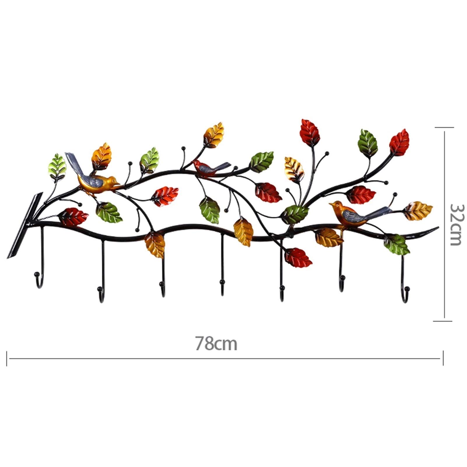 Creative Wrought Iron Wall Mounted Coat Rack - Stylish Clothes & Hat Hanger for Living Room, Bedroom Entryway - Perfect for Organizing Jackets, Scarves, Bags & Home Decor