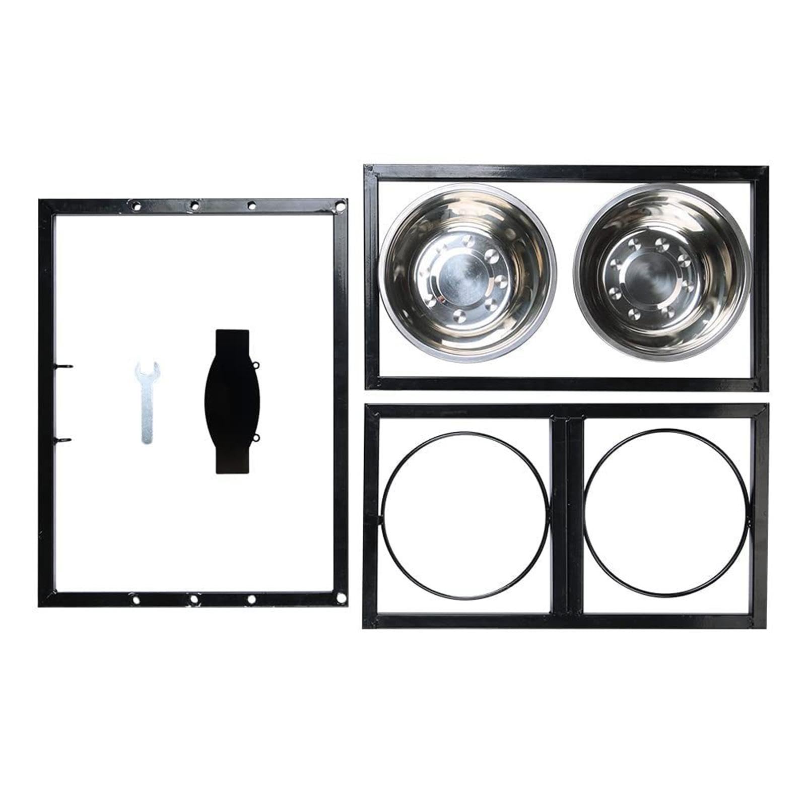 Premium Raised Dog Bowls with Stand - Adjustable Elevated Pet Feeder for Small & Large Dogs, Cats & Puppies - Perfect for Dining, Feeding & Watering - Ideal for Home, Kitchen & Outdoor Use
