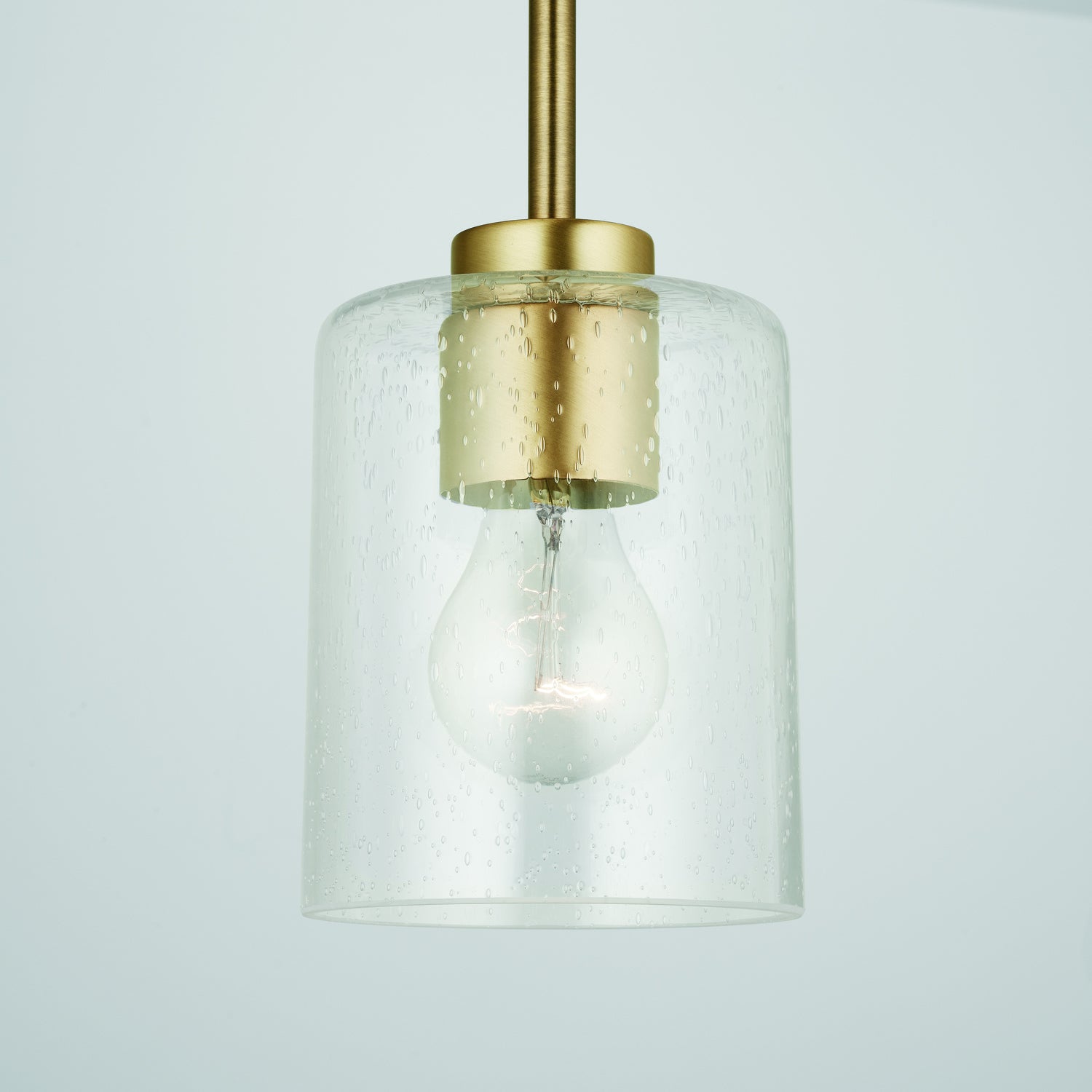 Capital Lighting Modern One Light Pendant - Sleek Ceiling Light Fixture for Kitchen Island, Dining Room & Bedroom | Adjustable Hanging Chandelier with Clear Glass Shade
