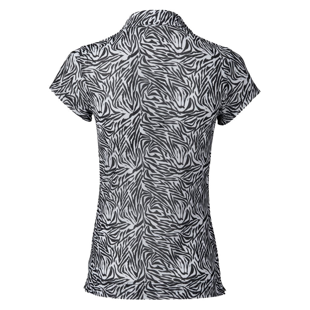 Kiara Mesh Black Women's Golf Polo Shirt - Breathable & Moisture-Wicking for Daily Sports & Outdoor Activities - Perfect for Golf, Tennis & Casual Wear