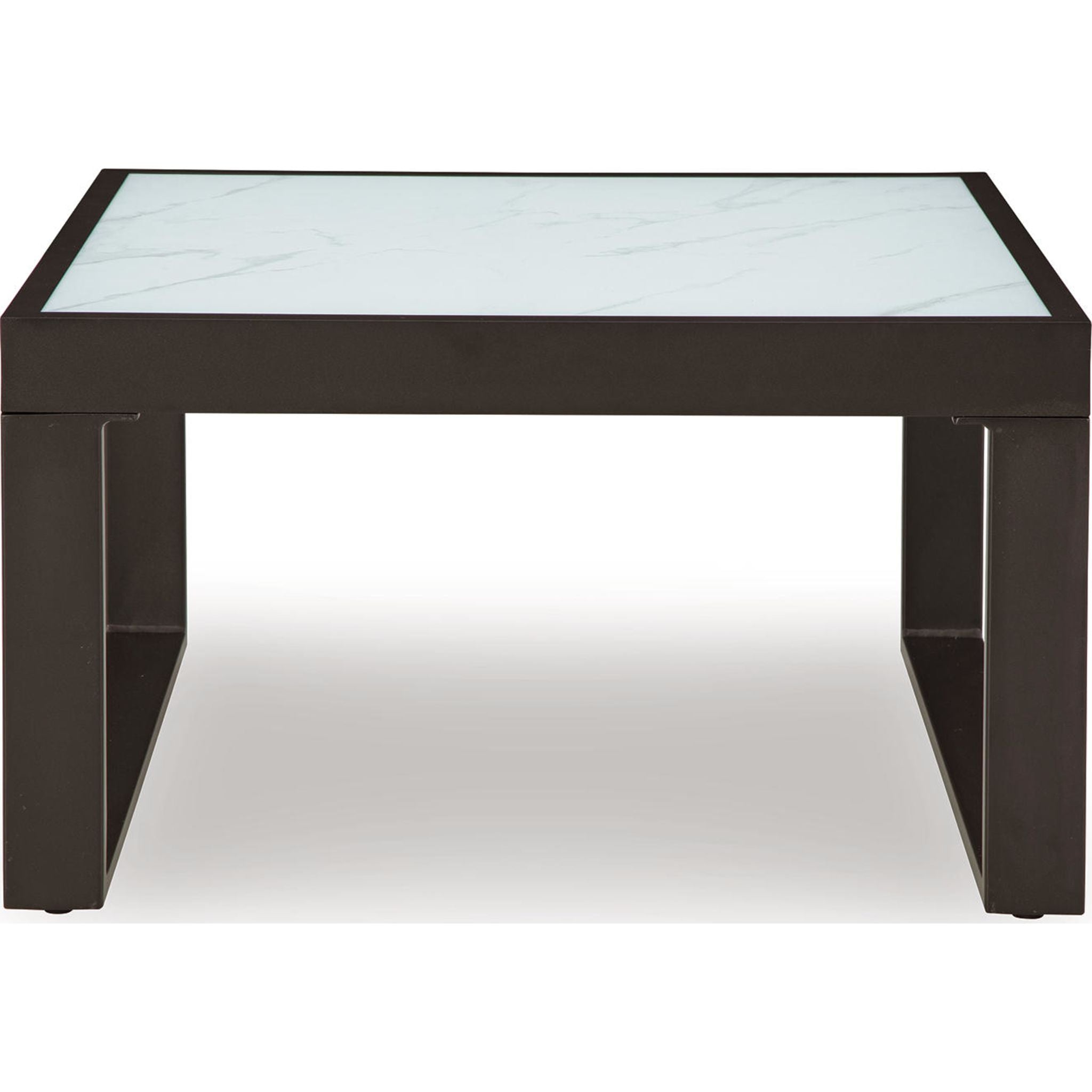 Beachloft Outdoor Coffee Table - Weather-Resistant Black/Gray Patio Furniture for Poolside, Garden & Backyard Relaxation