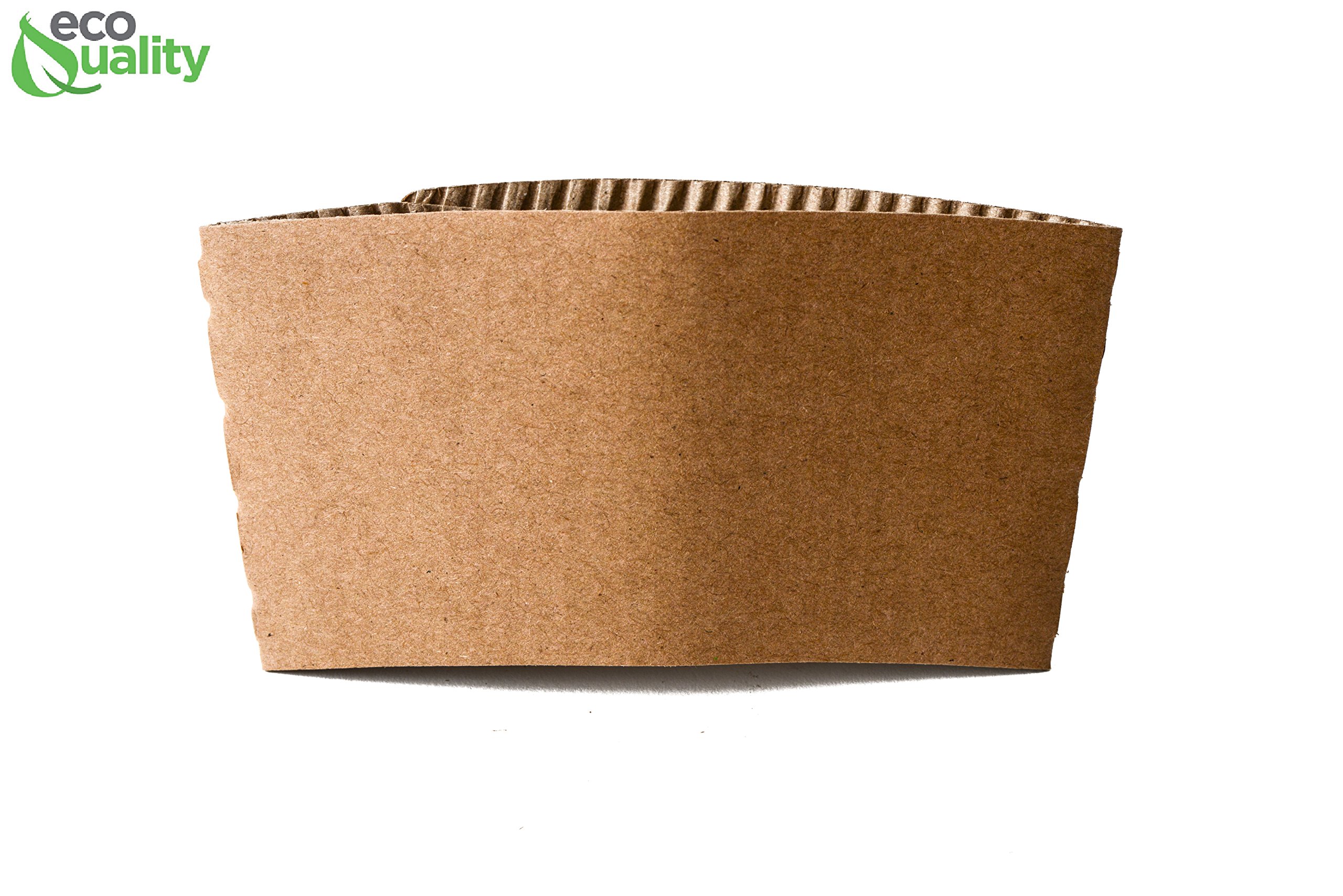 EcoQuality 100-Pack 10oz Disposable Coffee Cups with Black Dome Lids, Sleeves & Stirrers - Hot/Cold Beverage Travel Cups for Coffee, Tea, Chocolate & Latte - Perfect for Office, Parties, Cafes & On-the-Go Use