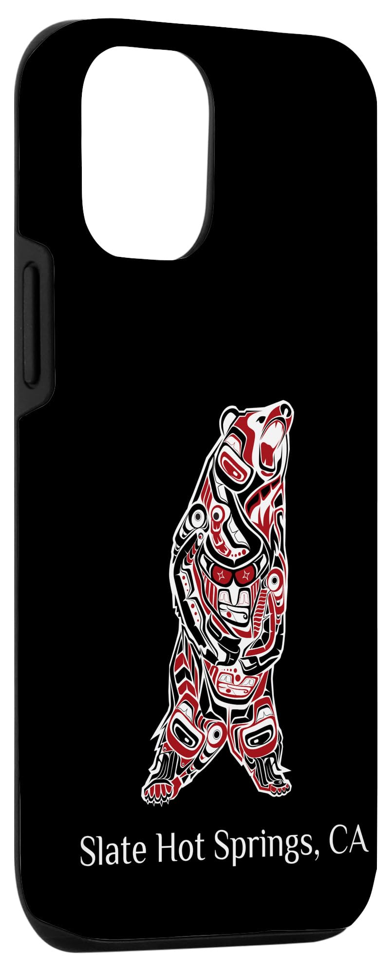 Premium iPhone 12/12 Pro Case - Slate Gray with Native American Grizzly Bear Design | Durable Protection for Everyday Use | Perfect for Outdoor Adventures & Travel in Hot Springs CA