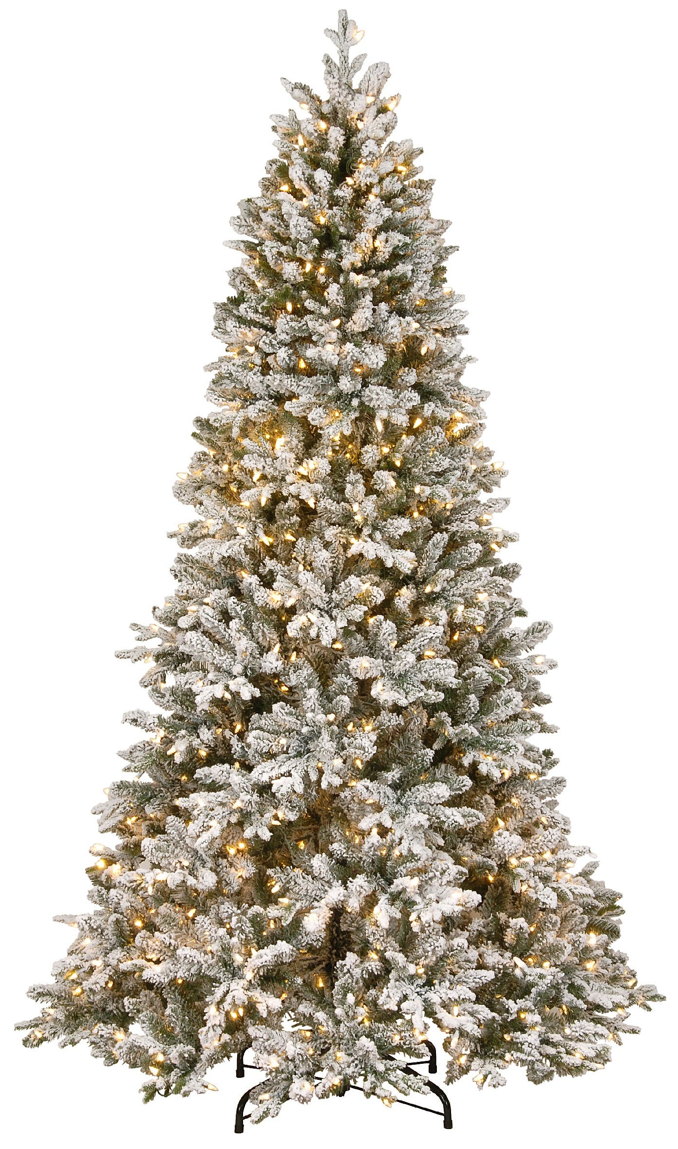 7.5' Pre-Lit Snowy Wellington Fir PowerConnect™ Artificial Christmas Tree with 600 LED Lights - Perfect for Home, Office, and Holiday Decorations
