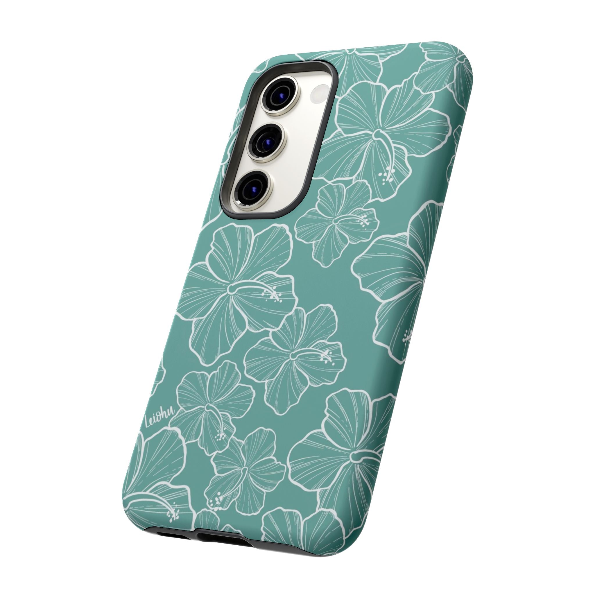 Premium Hibiscus Teal Samsung Galaxy Phone Case - Durable & Stylish Protection for Everyday Use, Work & Travel