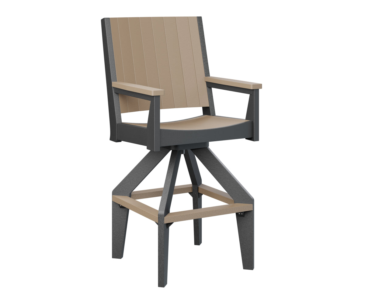 Berlin Gardens Mayhew Chat Swivel XT Chair - Outdoor Patio Conversation Chair with 360° Swivel Base, Weather-Resistant for Deck, Garden & Poolside Relaxation