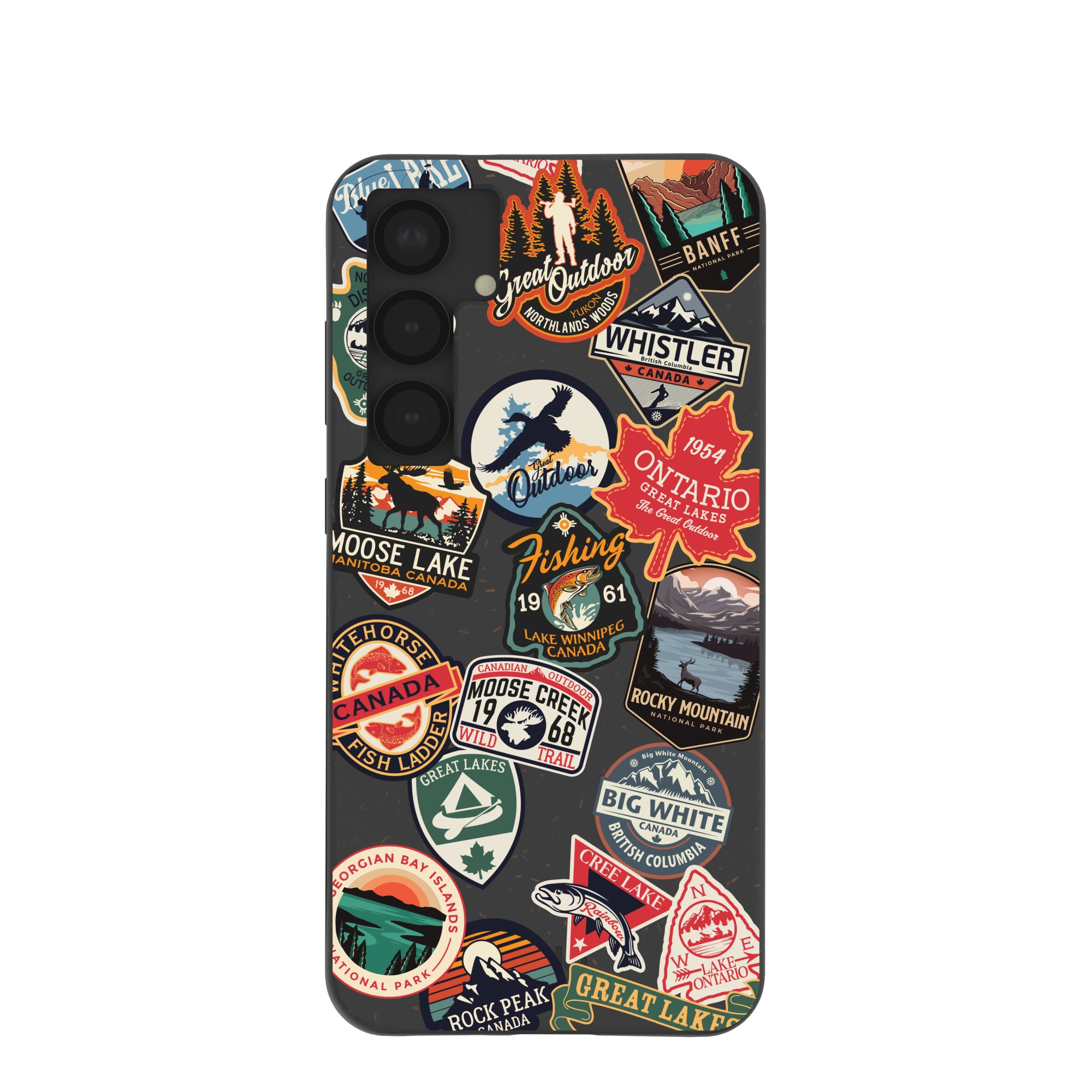 Premium Black Canadian Stickers Samsung Galaxy S25+ (Plus) Protective Case - Slim Fit, Shockproof Cover for Everyday Use & Travel