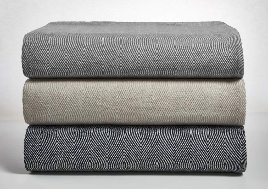 L'COZEE Downtown Herringbone Blanket - King Size 114