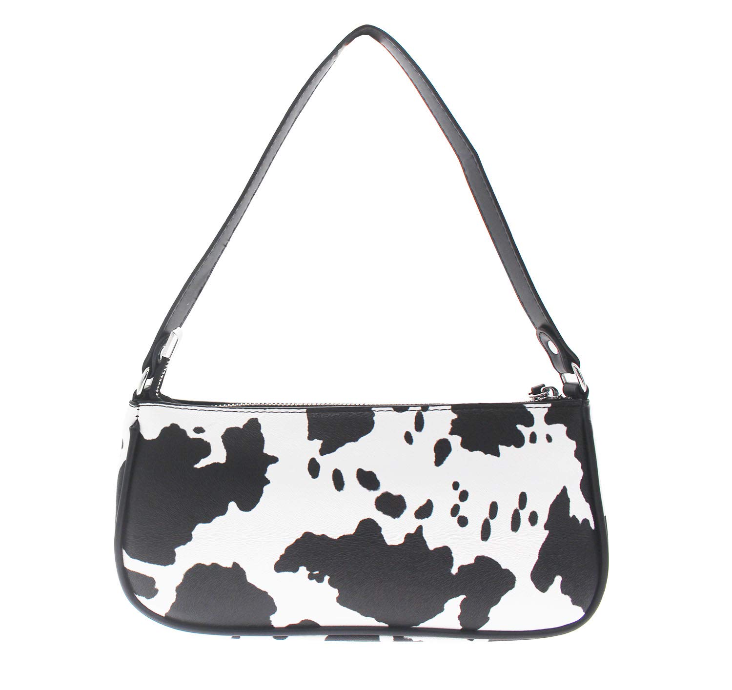 Women's Cow Print Shoulder Bag - Fashionable Clutch Purse & Underarm Handbag with Zipper - Stylish Satchel Tote for Everyday Use, Parties, and Work