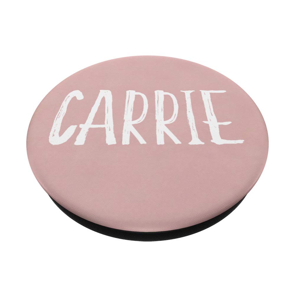 Personalized Carrie Name Rose Pink Necklace - Custom Name Jewelry for Girls, Women, Gifts for Birthday, Anniversary, Valentine's Day