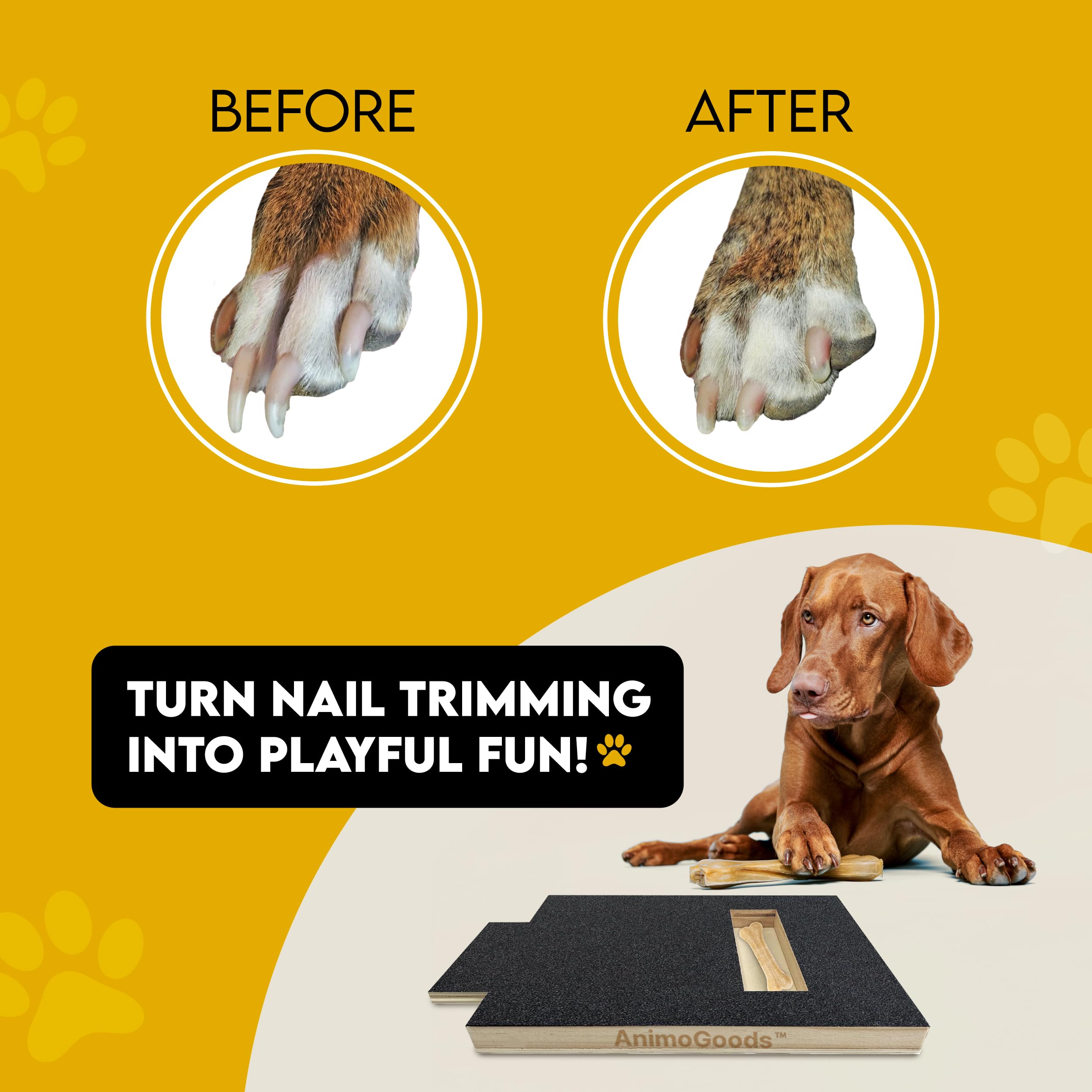 Dog Nail Scratch Board with Treat Box - Durable Pet Nail File & Scratch Pad for Dogs & Cats - Ergonomic Handle Design - Includes Free Replacement Sandpaper - Perfect for Grooming, Training & Stress Relief at Home