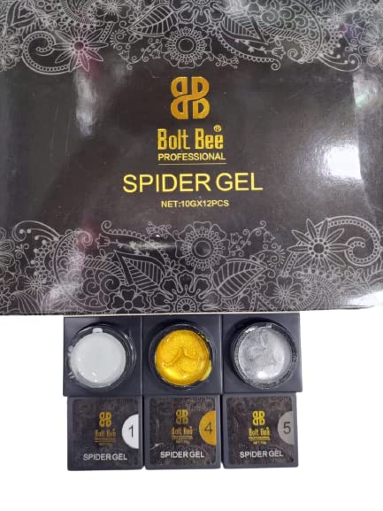 Spider Gel Nail Art Kit - 3 Colors (White, Silver, Gold) DIY Nail Design Wire Drawing Gel Lacquer for Professional Salon & Home Manicure - 5ml Set | Perfect for Nail Art, French Tips, and Special Occasion Decorations