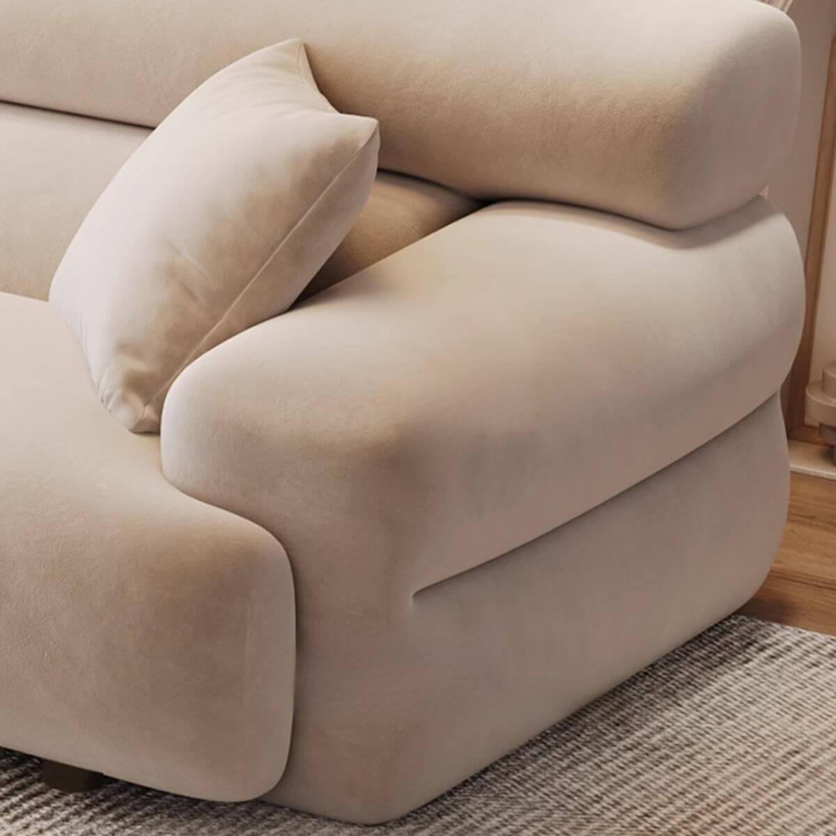 L-Shaped Right/Left Hand Facing Reclining Sofa with Concealed Support - Modern Living Room Furniture for Home Theater & Family Relaxation