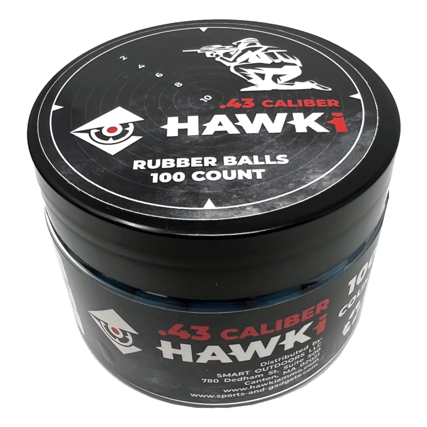 Hawki .50 Cal & .43 Cal Reusable Soft Rubber Training Balls - Less Lethal Ammo for Paintball Guns | Perfect for Target Practice, Force Training & Tactical Exercises