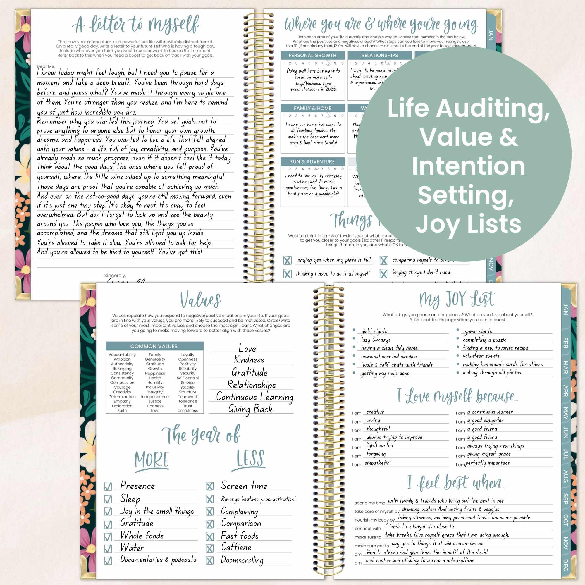 Bloom Daily Planners 2025 - Hardcover Goal & Vision Planner with Monthly/Weekly Views (Jan-Dec 2025) - 7.5