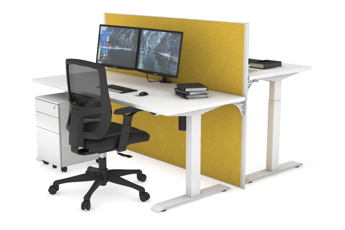 Just Right Height Adjustable 2 Person Workbench [47.2'' x 27.6''] - Perfect for Garage, Workshop & Office Collaboration