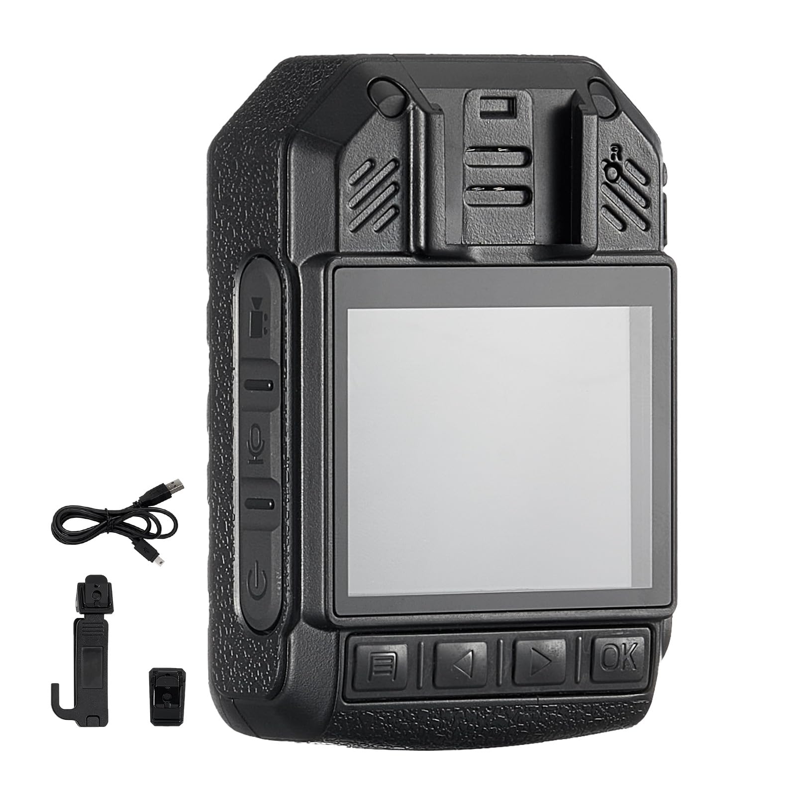 VEVOR 1440P HD Police Body Camera with Night Vision - 64GB Body Cam with Audio Video Recording, 2850mAh Battery, 2