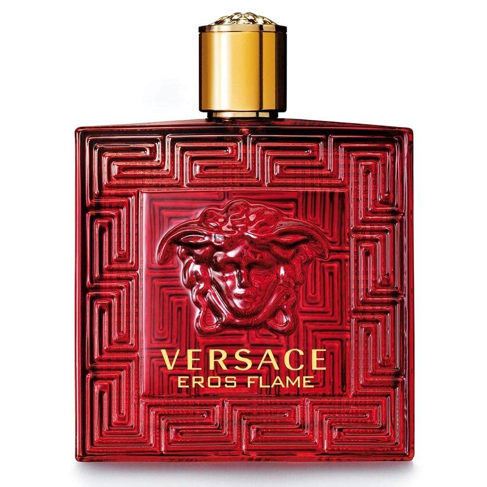 Versace Man Eau Fraiche Cologne for Men 3.4 oz Deodorant Spray & Eros Flame Eau de Parfum 1.7 oz - Fresh Citrus & Spicy Scent for Day & Night Wear, Work & Special Occasions