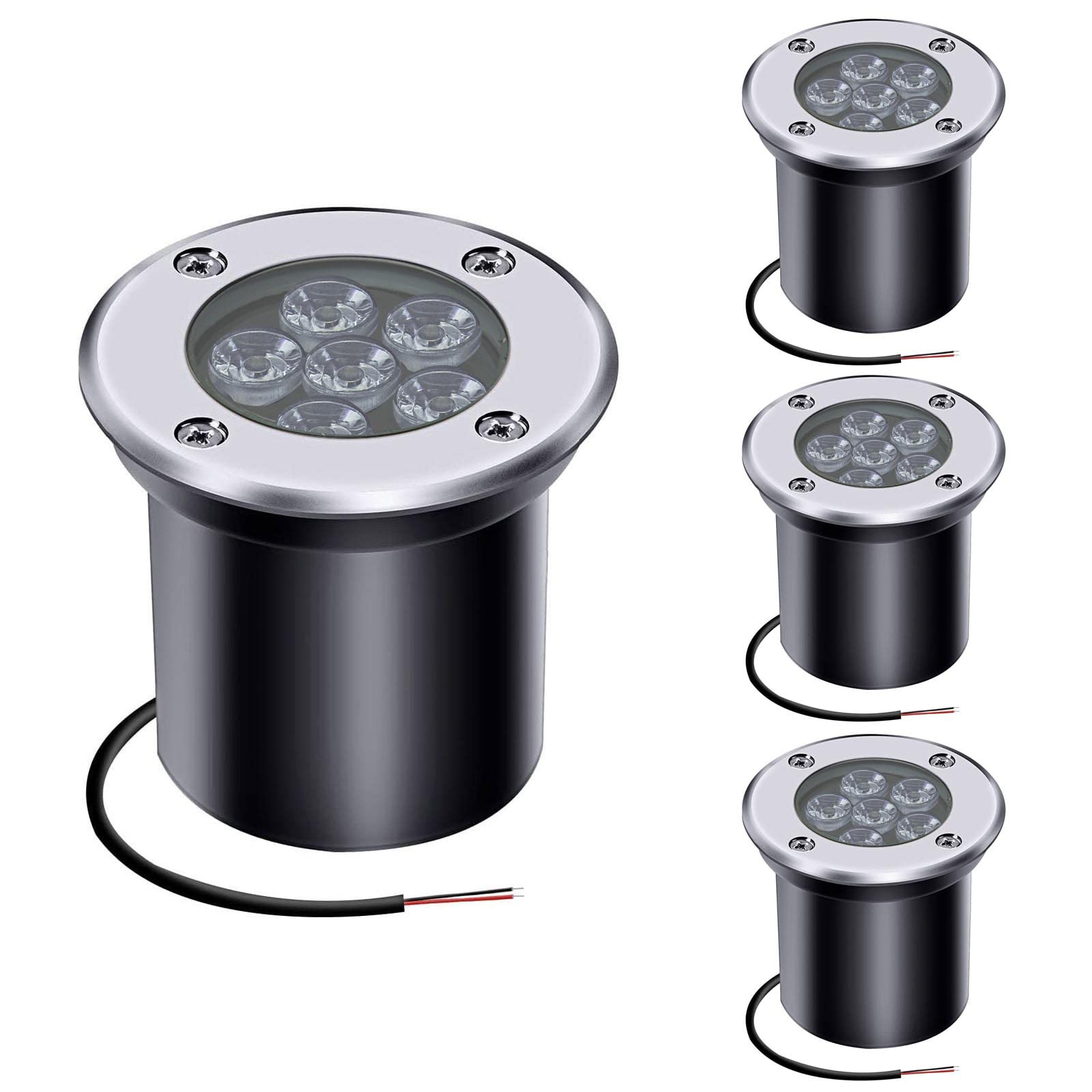 Low Voltage LED In-Ground Landscape Lights - Waterproof IP67 Outdoor Pathway Lights for Yard, Lawn, Patio, Walkway | Bright White Lighting for Garden, Driveway & Pool Area