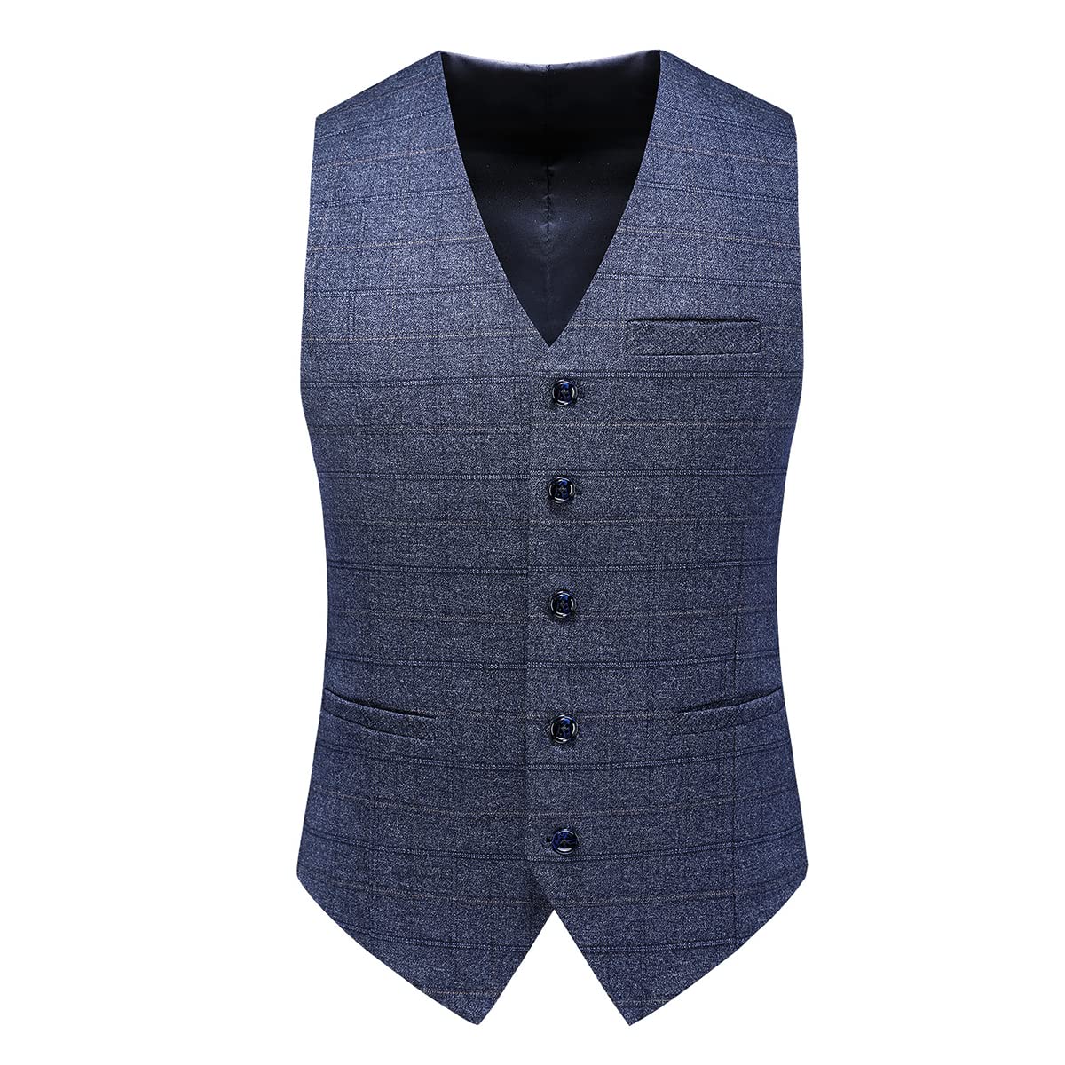Men's Slim Fit Tweed 3-Piece Suit Set - One Button Plaid Tuxedo for Weddings, Business & Formal Events | Premium Wool Blend Suit for Professional & Special Occasions