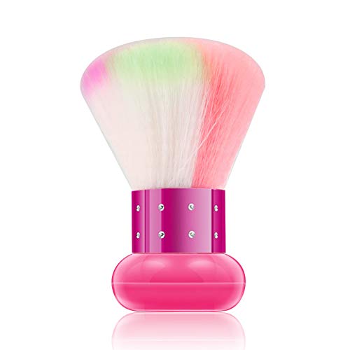Kaaka Soft Makeup Cleaning Brush for Acrylic Gel & Nail Art - Mushroom Shape Dust Remover, Travel-Size Professional Brush for Manicure & Pedicure - Perfect for Salon, Home Use & Travel
