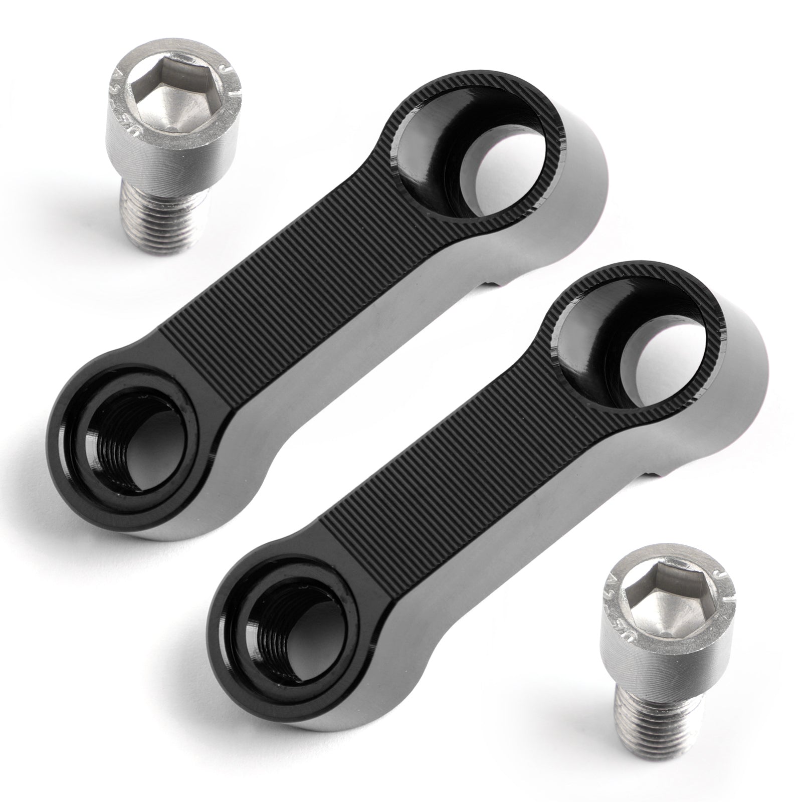 10mm Honda Pair Aluminum Motorcycle Mirror Extenders Riser Extension - Universal Fit for Cruiser, Sport Bikes - Improve Visibility & Safety on Road Trips