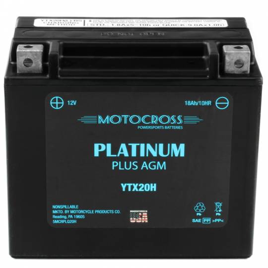 Yuasa YTX20H-BS AGM Replacement Battery for Motocross & Dirt Bikes - High-Performance Power Solution for Off-Road Riding & Racing