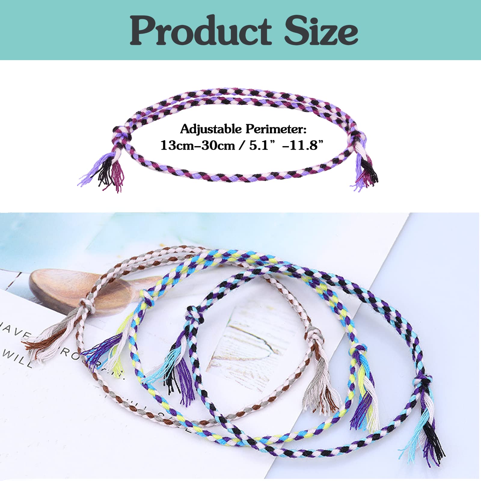 22 PCS Handmade Woven Friendship Bracelets for Women & Girls - Boho Braided Bracelet Set for Birthday, Christmas, Valentine's Day - Perfect for Gifts, Party Favors, and Everyday Boho Style Accessories