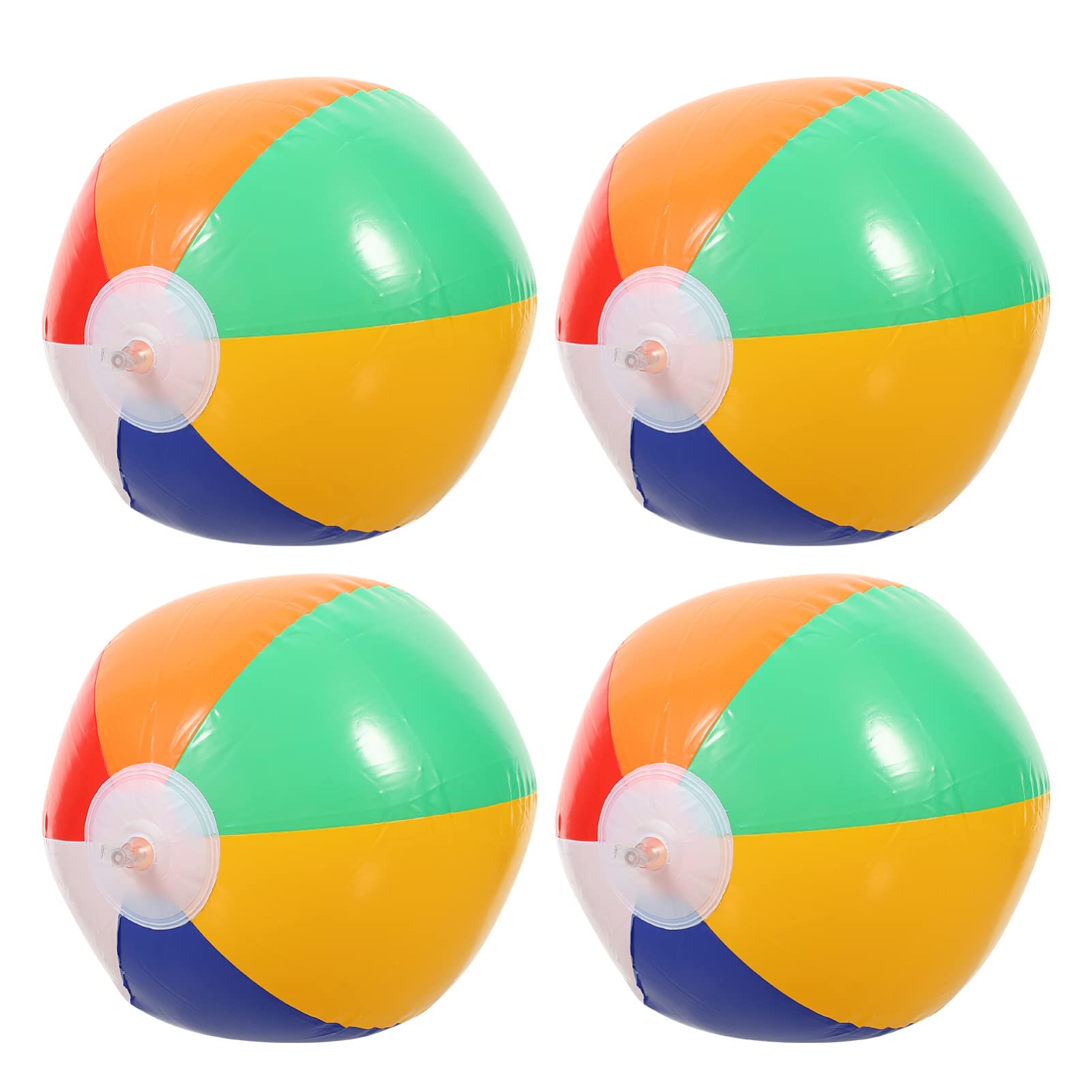 iBasenice 4-Piece Giant Inflatable Beach Ball Set for Kids - Outdoor Pool, Water Play & Jumping Toys - PVC Durable Swimming Pool Floats - Perfect for Beach, Backyard & Summer Parties