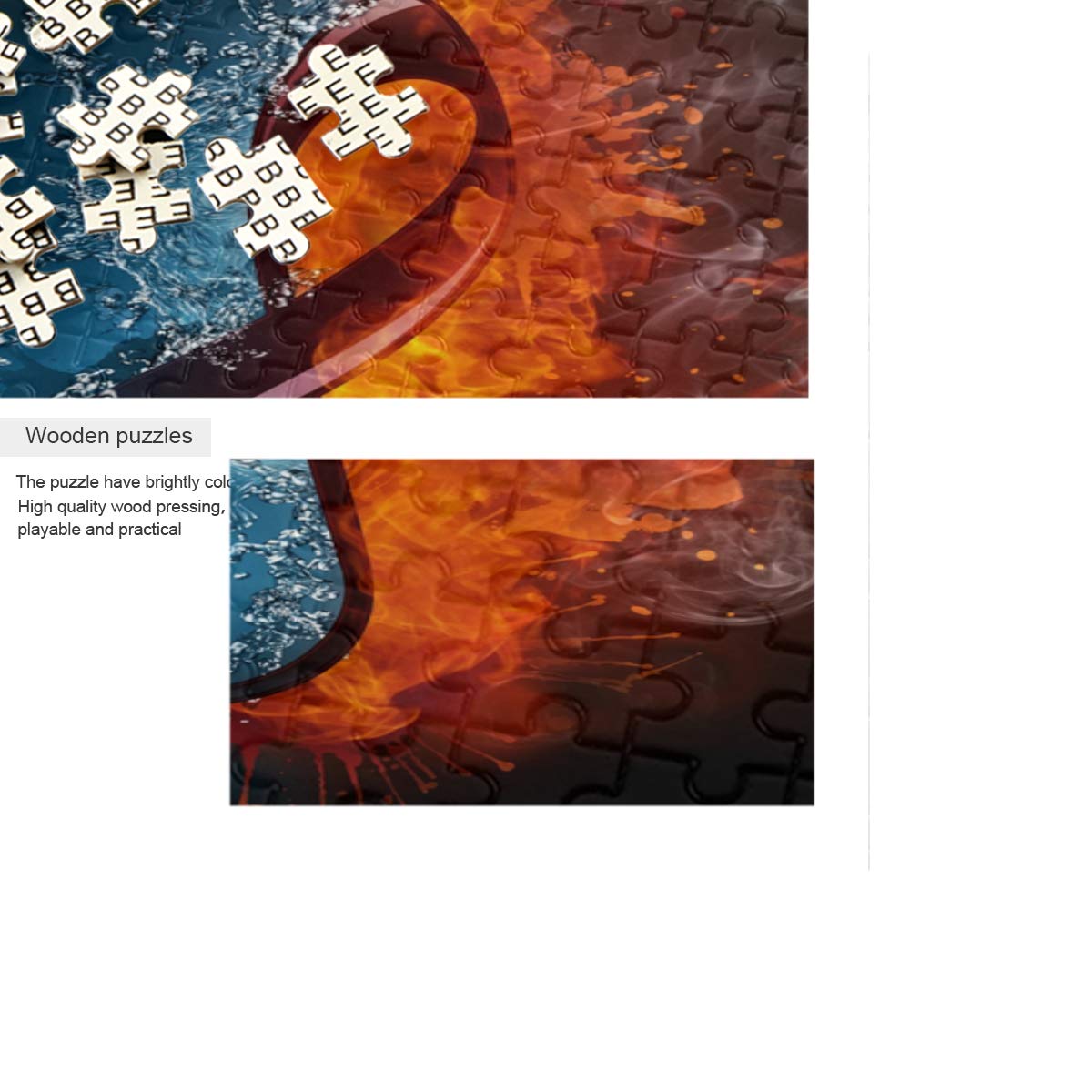 Qilmy 1000 Piece Jigsaw Puzzle - Musical Fire Notes Design, Educational Brain Teaser & Stress Relief Game for Kids & Adults | Perfect for Family Game Night, Classroom Activities & Relaxation Therapy
