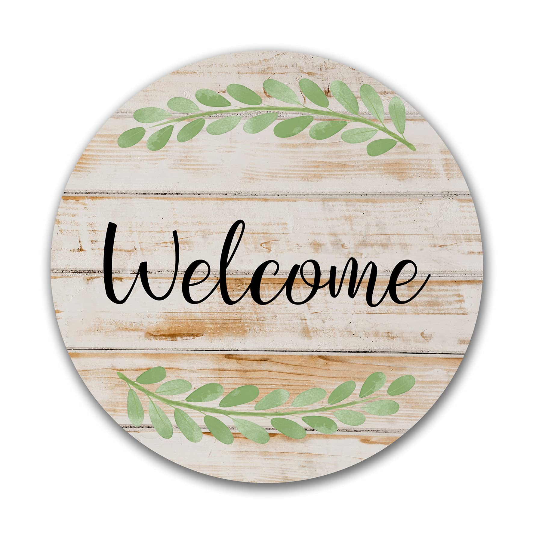 Rustic Wood Welcome Sign for Front Door - 12x12 Inch Year Round Porch Decor, Shiplap Wall Hanging for Home, Housewarming & Christmas Gift - Perfect for Farmhouse Entryway, Porch Welcome Decor, and Seasonal Home Decoration