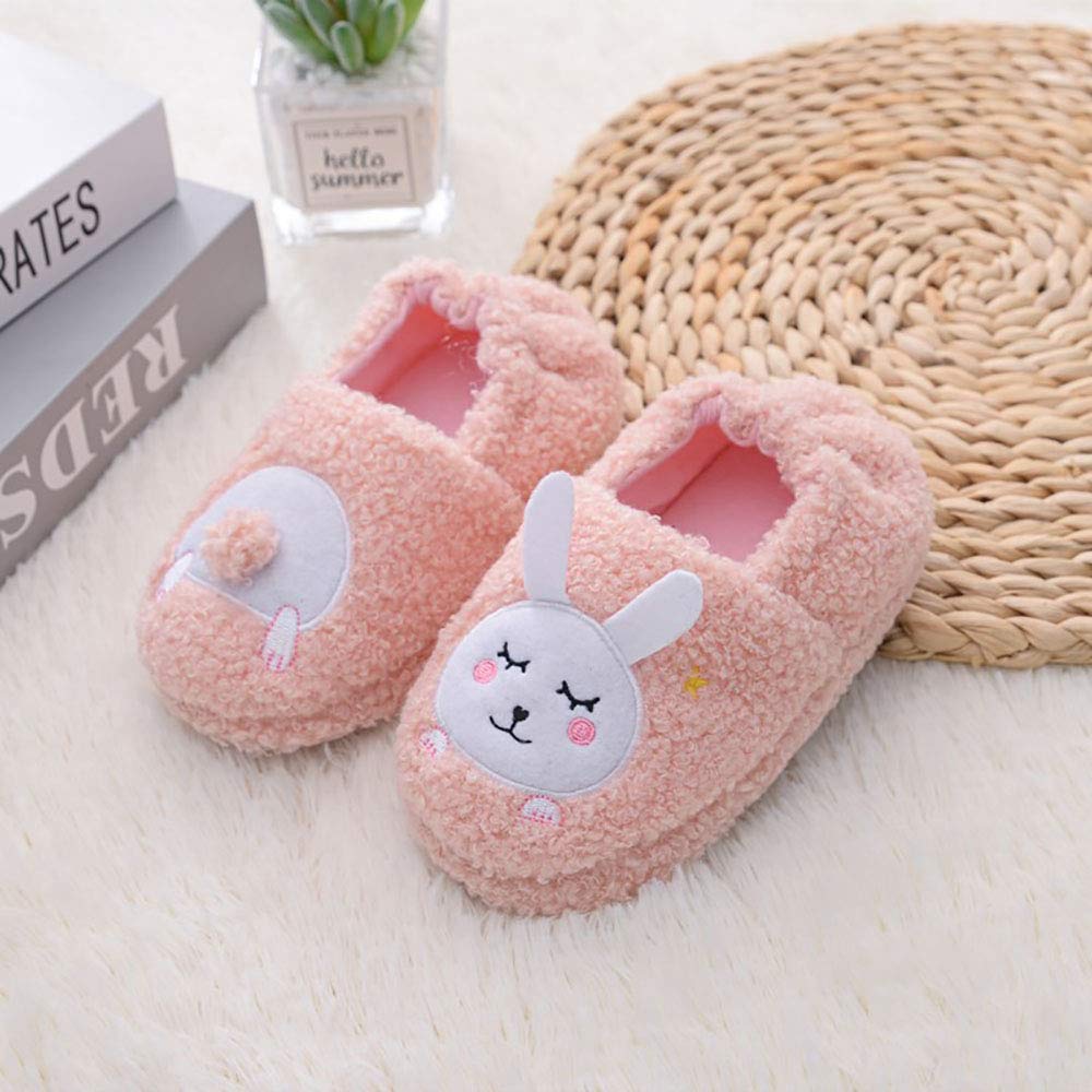 Non-Slip Rubber Sole Baby Girls' House Slippers - Soft & Comfortable Indoor Slippers for Toddlers & Kids - Perfect for Home, Nursery & Playtime