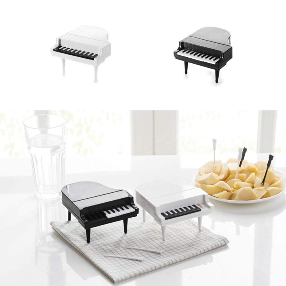 2 Sets Lemon Appetizer Picks - Cute Cocktail Forks for Dessert, Fruit & Cake Decorations | Mini Piano Key Design | Perfect for Parties, Weddings & Kids' Snacks