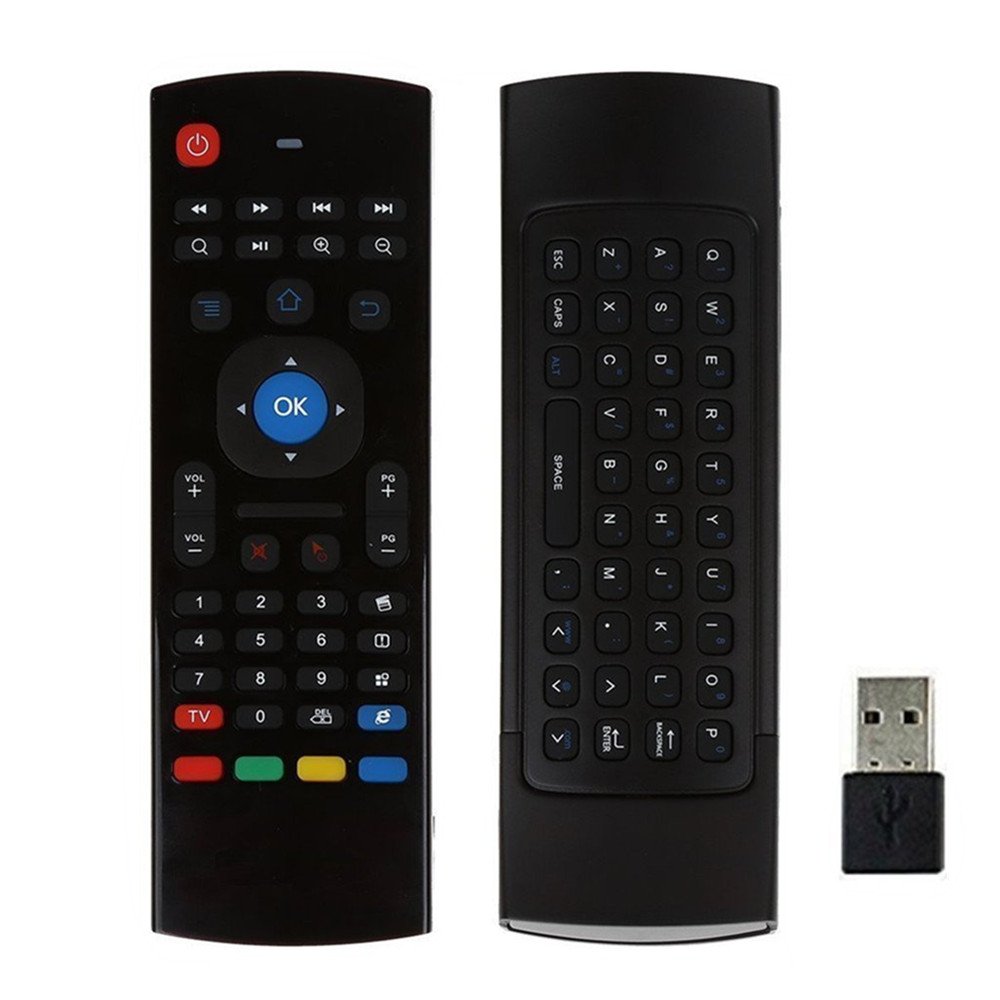 MX3 Air Mouse Remote with Keyboard - 2.4G Wireless Keyboard & Mouse Combo for Android TV Box, Raspberry Pi, Mini PC | IR Learning Remote Control for Google Smart TV, Streaming Devices | Perfect for Home Entertainment & Office Presentations