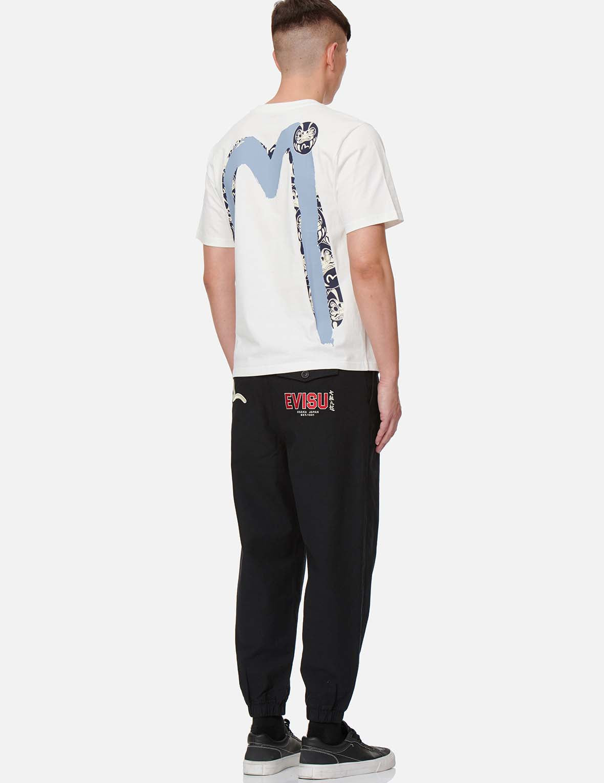 Seagull & Logo Embroidered Jogger Pants for Men - Comfortable Casual Sweatpants with Elastic Waistband - Perfect for Gym, Lounge & Streetwear Fashion