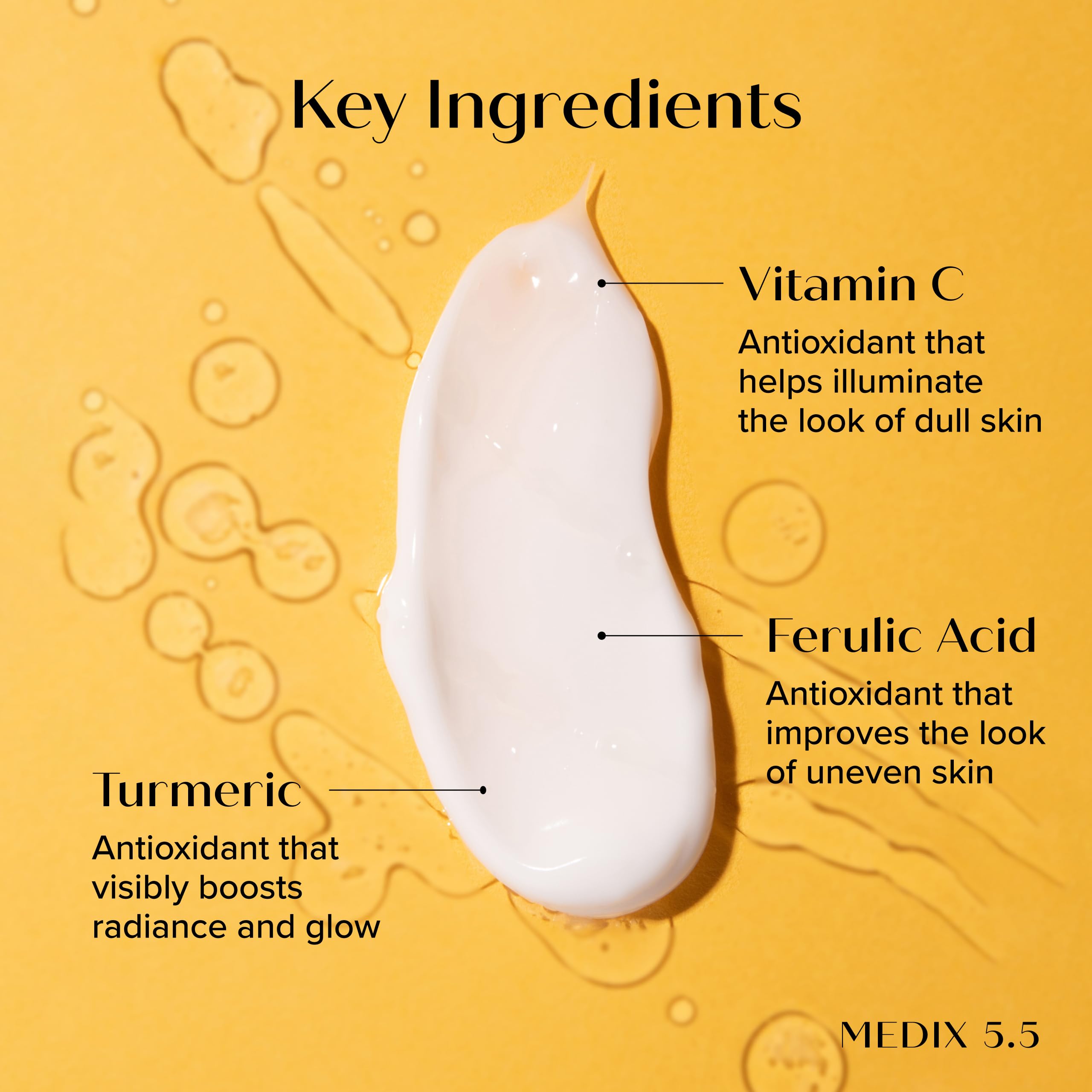 Medix 5.5 Vitamin C Brightening Cream - Anti-Aging Face & Body Moisturizer for Women & Men | Dark Spot Corrector, Wrinkle Reducer & Skin Tone Evening Lotion (15 Fl Oz) | Perfect for Daily Skincare Routine & Nighttime Hydration