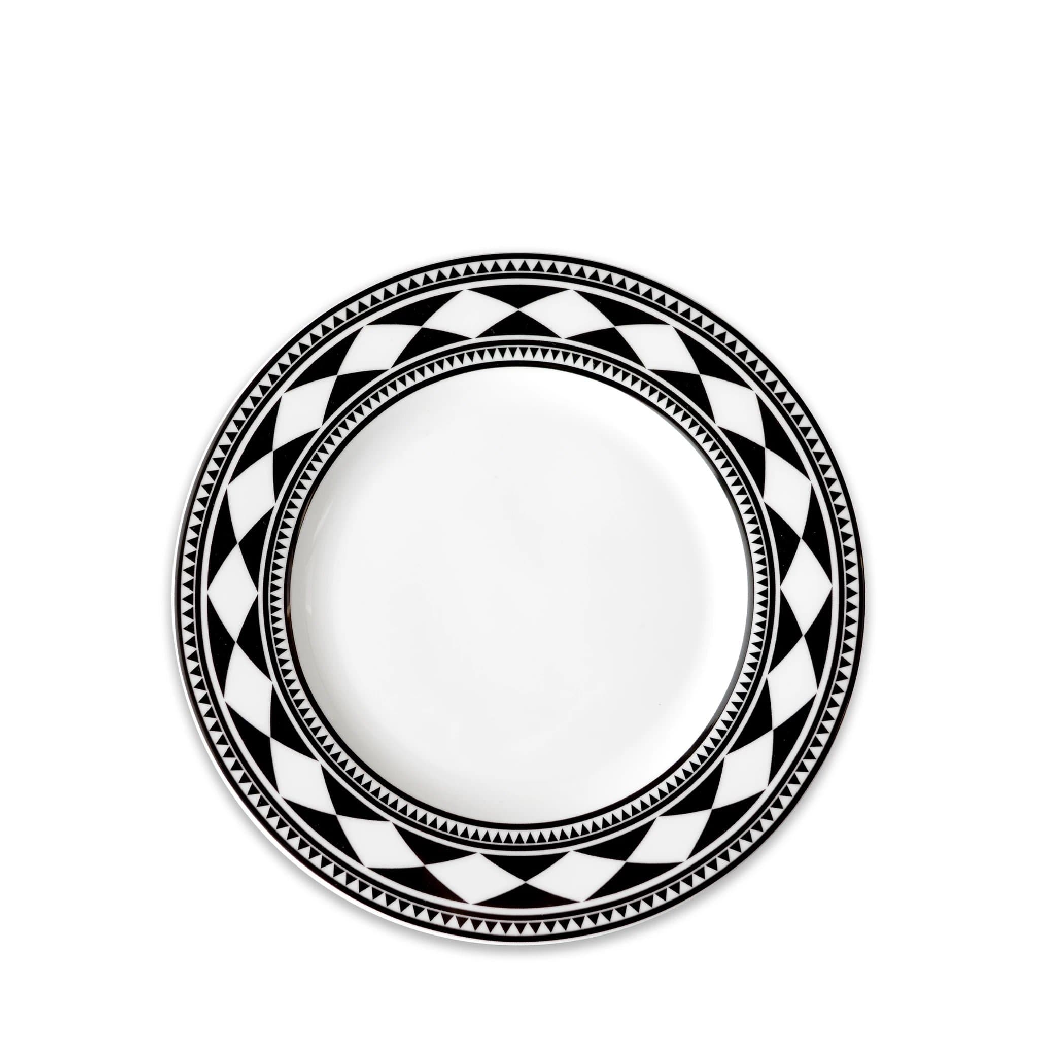 Elegant White Diamond Porcelain Salad Plate - Premium Dinnerware for Fine Dining, Parties & Home Decor