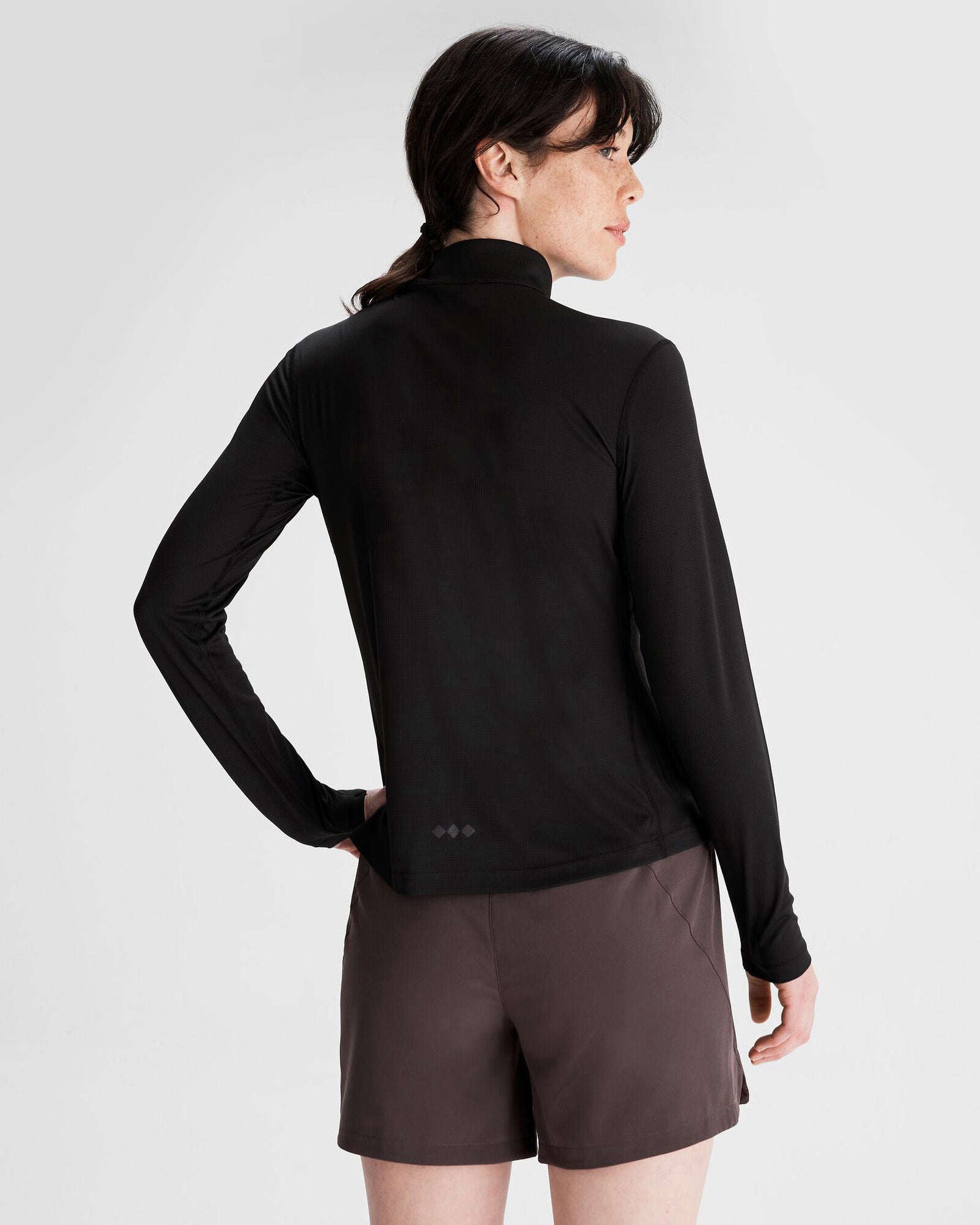 Women's Seeker Quarter Zip Fleece Pullover - Soft Thermal Layering Top for Hiking & Outdoor Activities (Black Stingray) - Perfect for Camping, Running and Cold Weather Wear