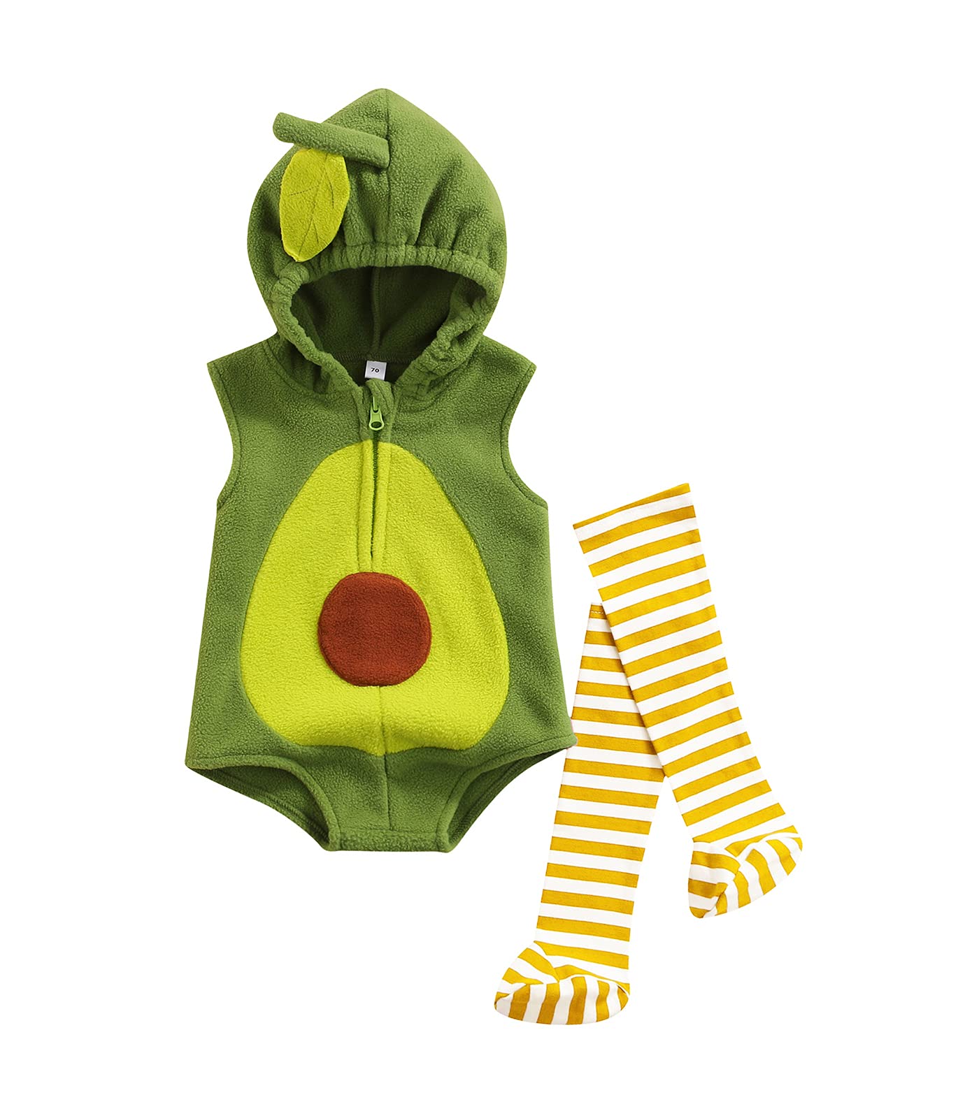 VISGOGO Newborn Baby Romper - Cute Avocado & Pineapple Shaped Jumpsuit for Infant Girls & Boys | Soft Cotton Outfit for Birthday Party, Photo Shoot & Everyday Wear