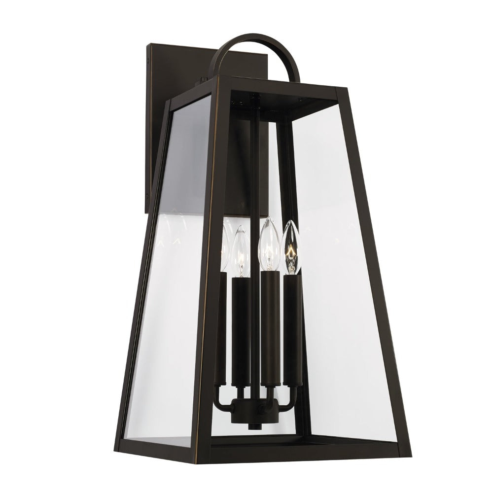 Andrew Outdoor Wall Lantern - Weatherproof LED Exterior Light Fixture for Porch, Patio & Garden - Dusk to Dawn Sensor & Rust-Resistant Metal Design