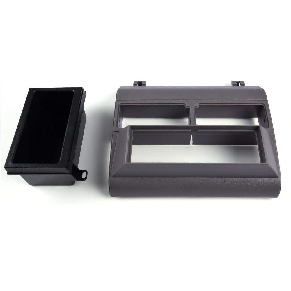 G-PLUS Car Stereo Radio Dash Kit Pocket Bezel Trim - Compatible with 1992-1994 Chevy Crew Cab Dually/Full Size Blazer/Suburban (Grey) | No Wire Harness Included | Perfect for DIY Car Audio Installation & Dash Upgrades