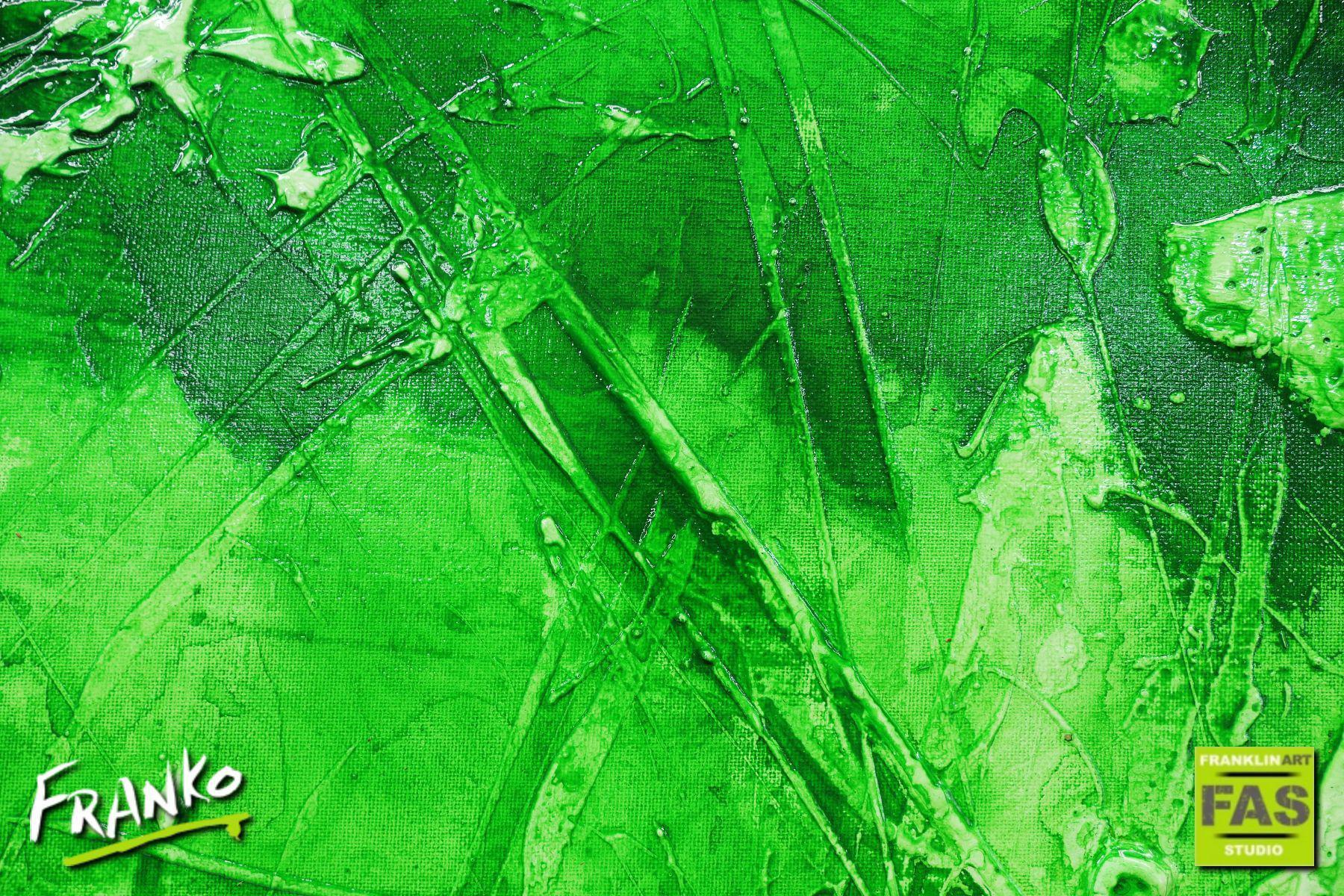 200cm x 80cm Modern Green Abstract Canvas Wall Art - Large Contemporary Home Decor for Living Room, Bedroom & Office