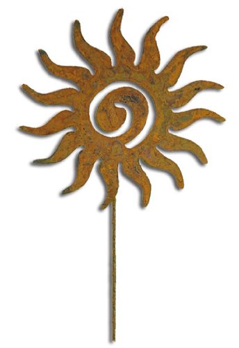 Sun Swiggle Garden Stake - Colorful Solar-Powered Garden Art Decor for Outdoor Yard & Flower Beds - Perfect for Patio, Lawn, and Backyard Landscaping