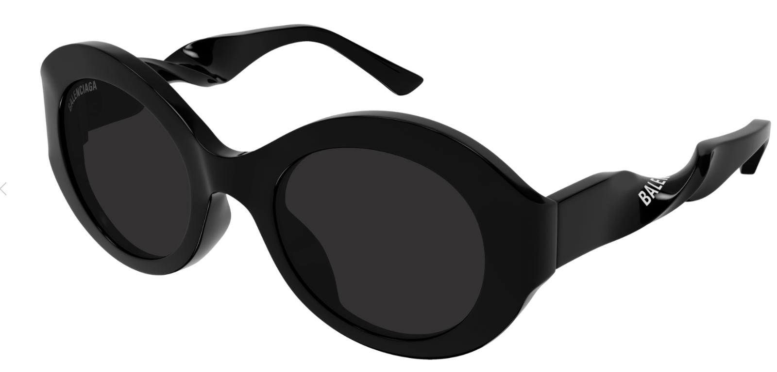 Balenciaga BB0208S 001 Black/Grey Round Women's Sunglasses UV Protection Fashion Shades for Driving, Beach & Outdoor Activities