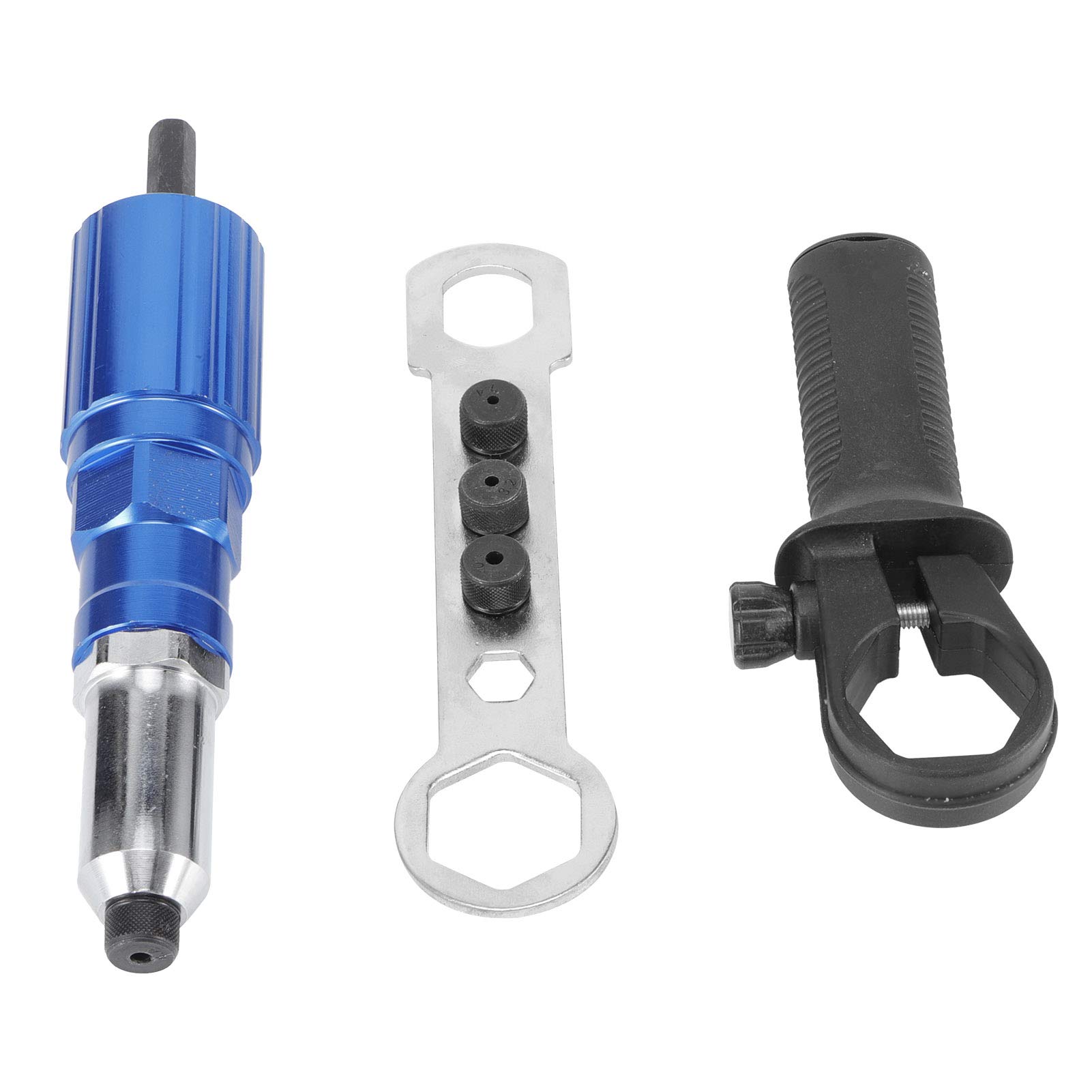 Professional Cordless Rivet Gun Adapter Kit for Electric Drill - 2.4/3.2/4.0/4.8mm Sizes - Heavy Duty Riveter Nut Tool Drill Attachment - Perfect for DIY Home Repairs, Metalworking & Automotive Projects