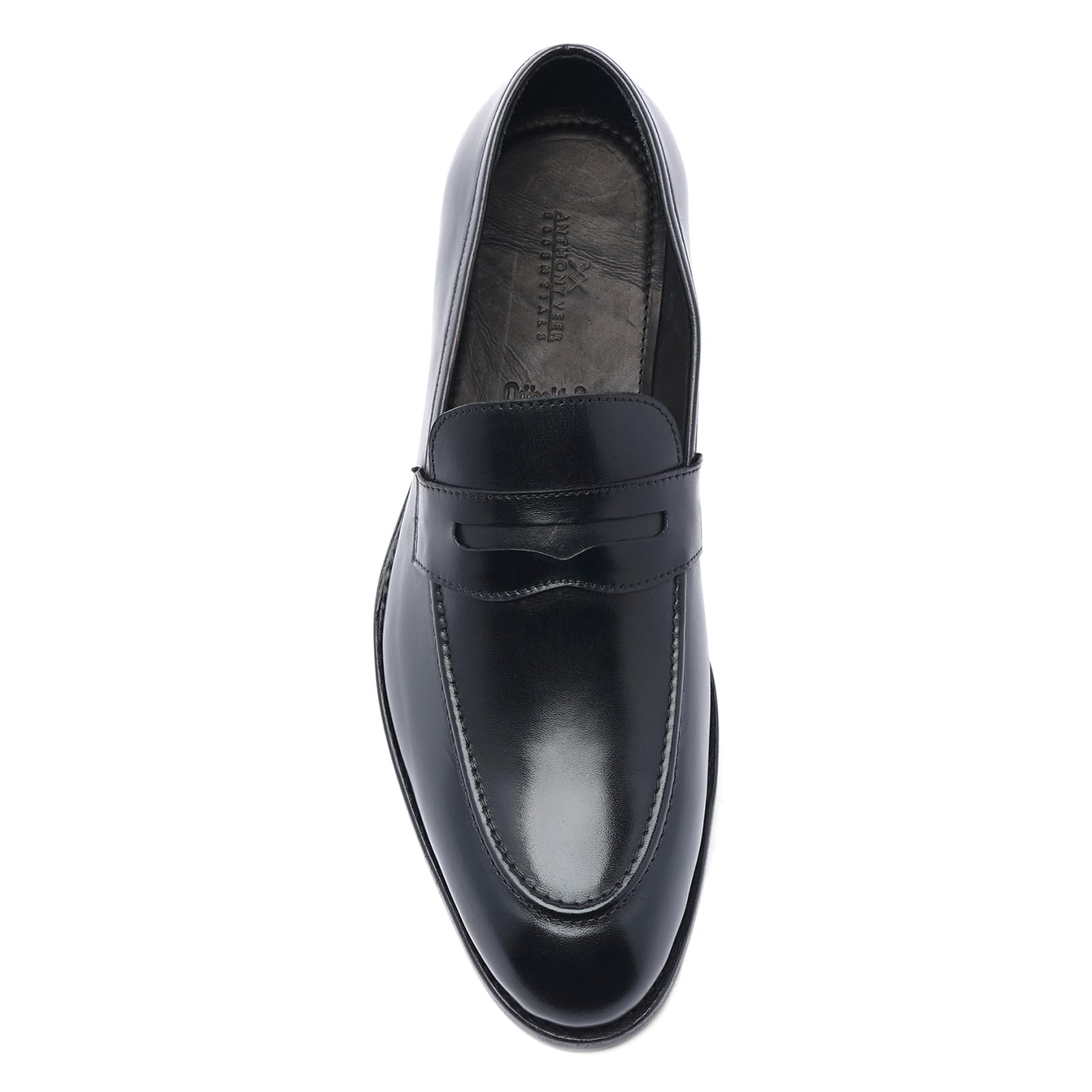 Anthony Veer Gerry Penny Loafers for Men - Genuine Leather Slip-On Dress Shoes with Goodyear Welt Construction & Ortholite® Comfort Footbed | Recraftable Leather Outsole | Perfect for Business, Office & Formal Occasions
