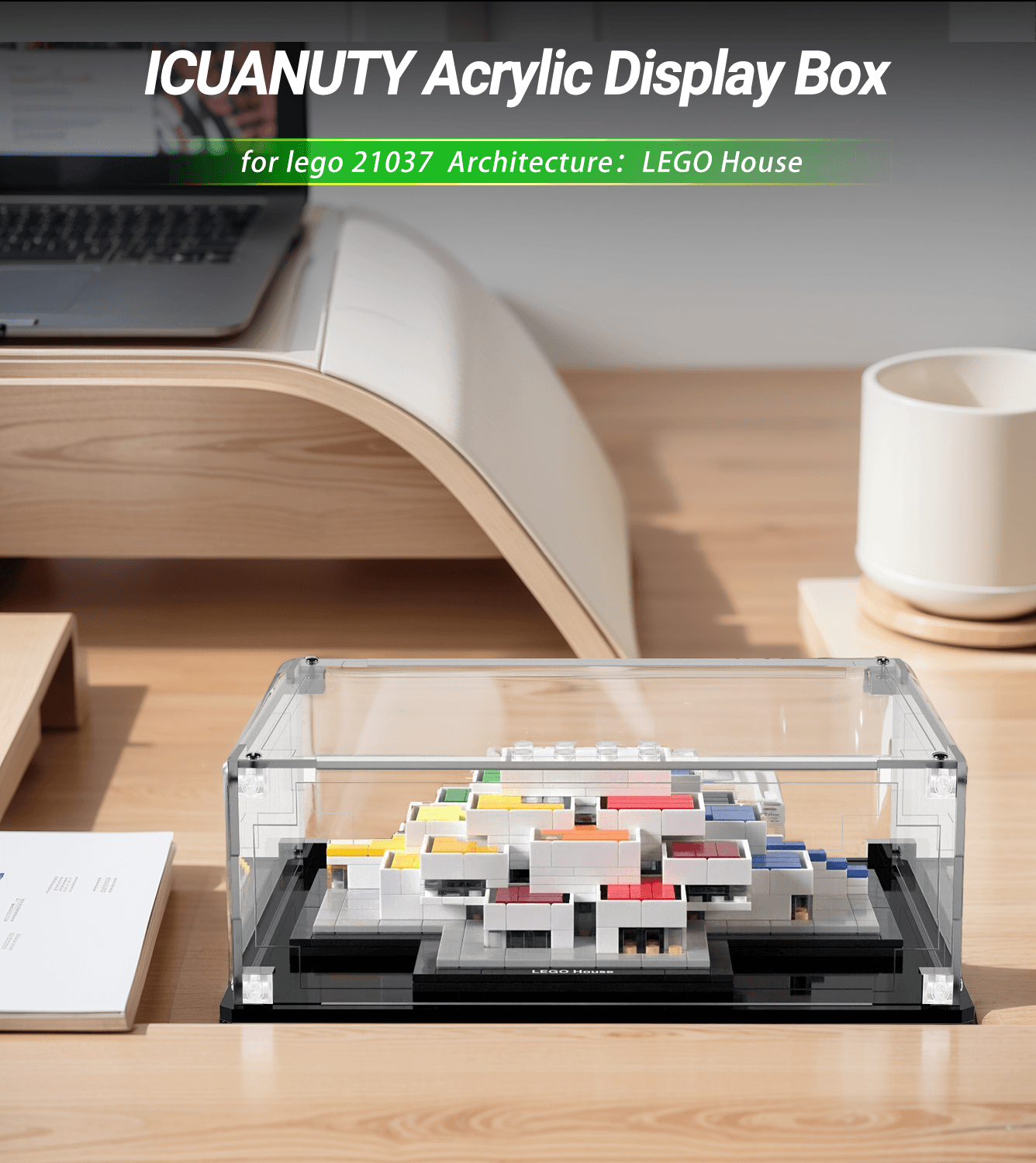 Premium LEGO Architecture Display Case for LEGO House 21037 - Showcase & Protect Your Collectible Building Set - Perfect for Home Decor, Office Display & Gift Giving