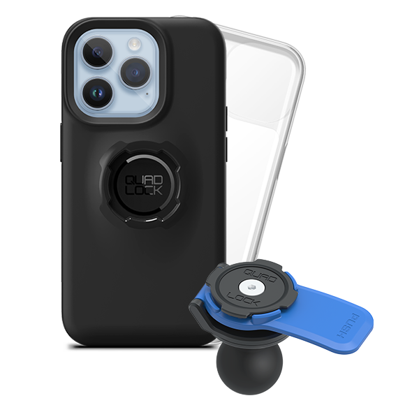 1 Ball Motorcycle Phone Mount Kit - Universal Adjustable Handlebar Holder for iPhone & Smartphones - Perfect for GPS Navigation & Hands-Free Riding
