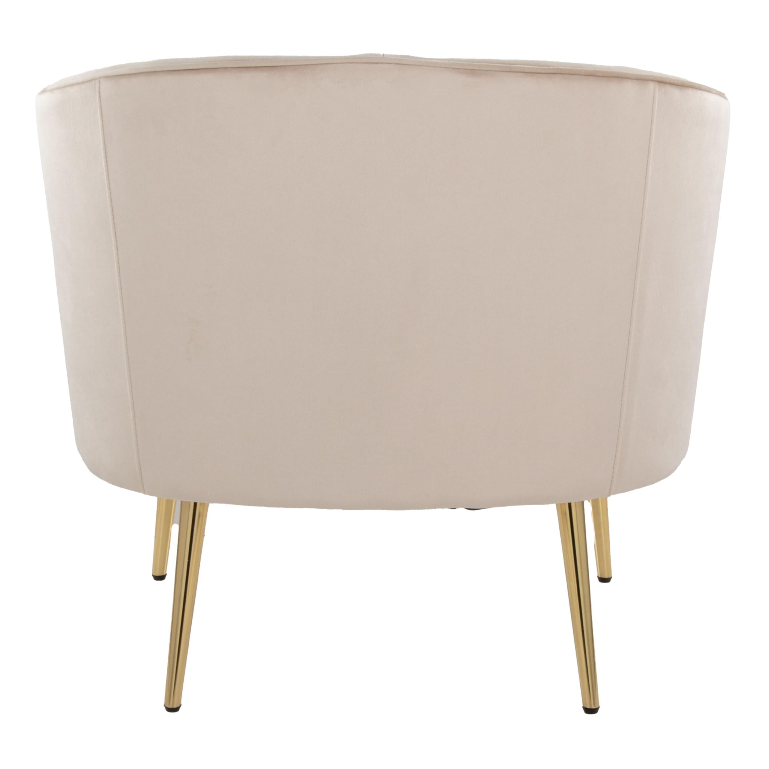 LumiSource Tania Velvet Accent Chair - Gold Modern Armchair for Living Room & Bedroom - Plush Comfortable Seating for Home Decor, Reading Nook, or Office Space